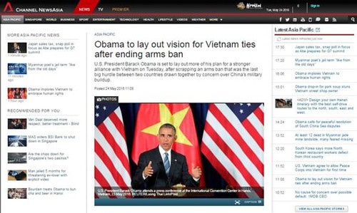 La visite d’Obama au Vietnam largement couverte par la presse étrangère - ảnh 1